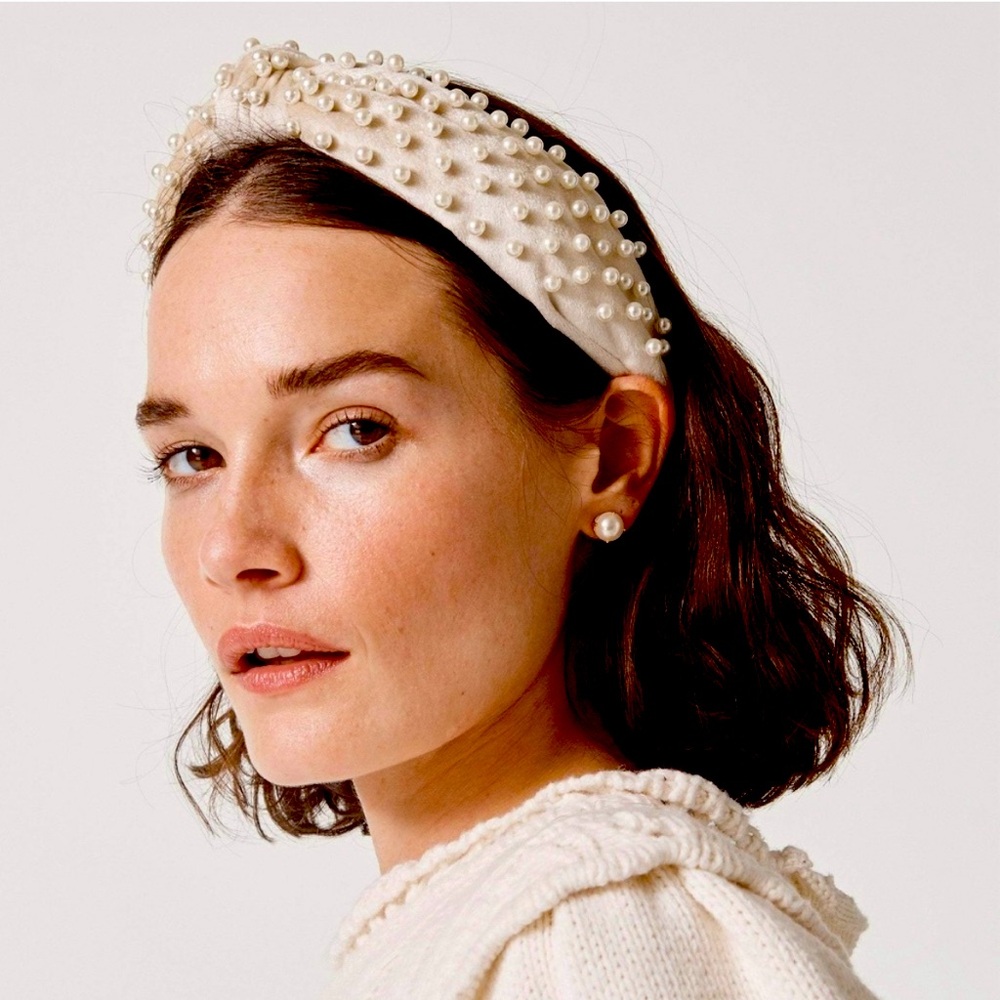 Lele Sadoughi Ivory Pearl Headband